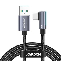  USB kabelis Joyroom S-AC027A17 USB to USB-C 3A 1.2m black 